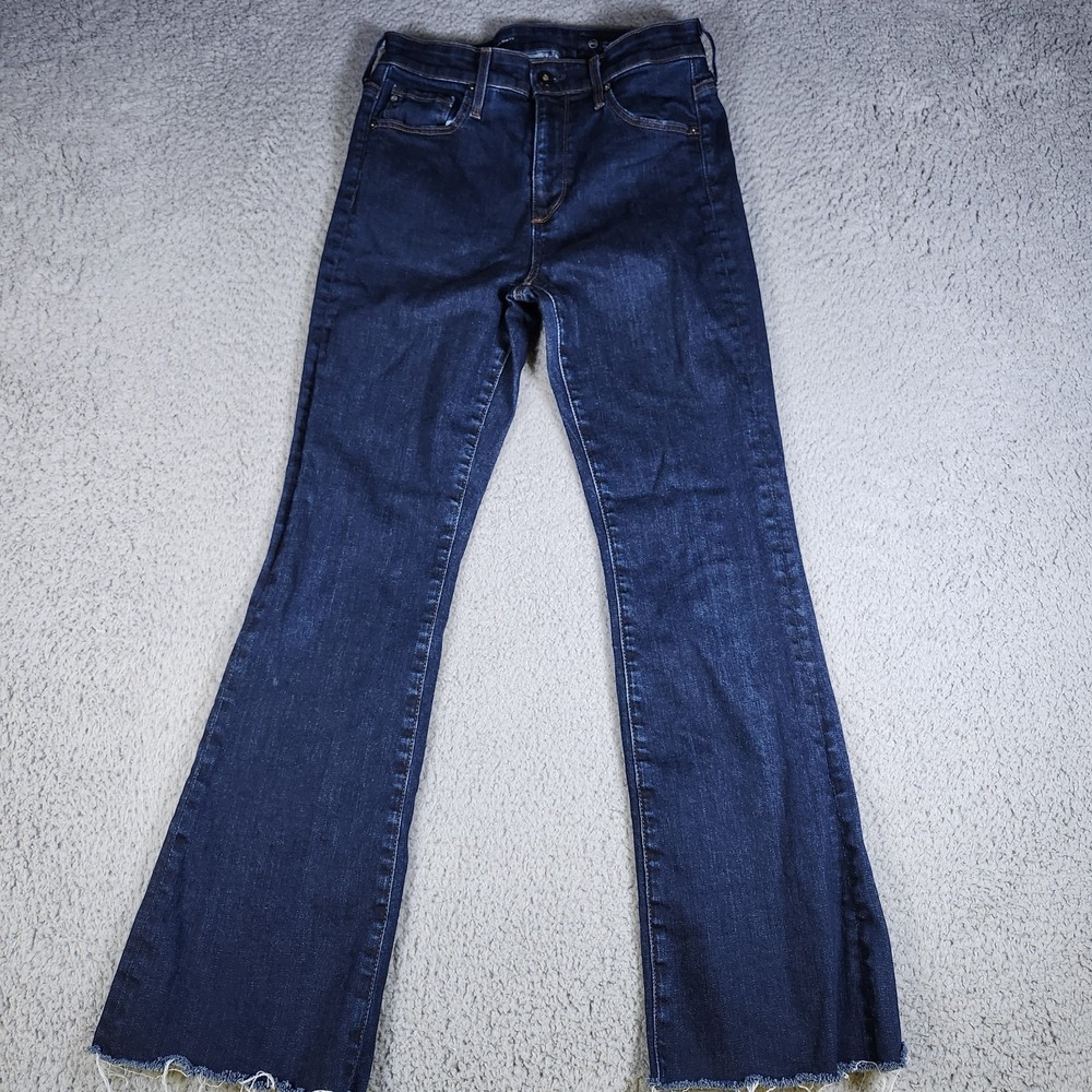 AG Adriano Goldschmied Blue Farrah Boot Cut Size 26 Raw Hem‎ High Rise Fit